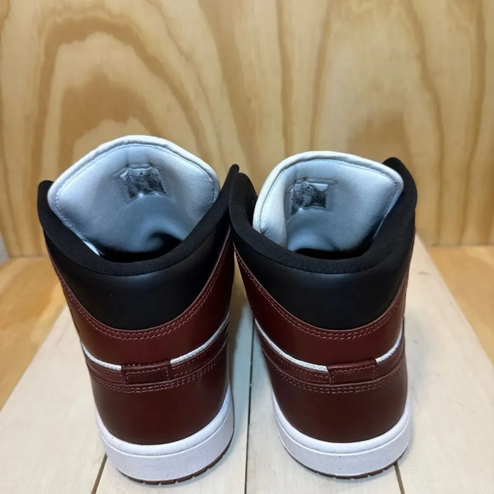 Air Jordan 1 Mid SE Men's Size 12 Shoes White/Dark Pony/Black, HF3216-102